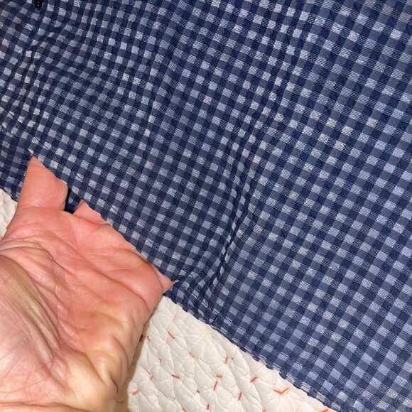 Sacai Womens Shorts Size Medium Blue Checked Pockets Lined Classic New - Picture 9 of 16